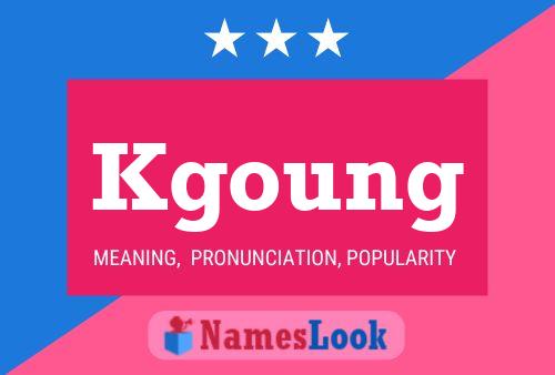 Kgoung Name Poster