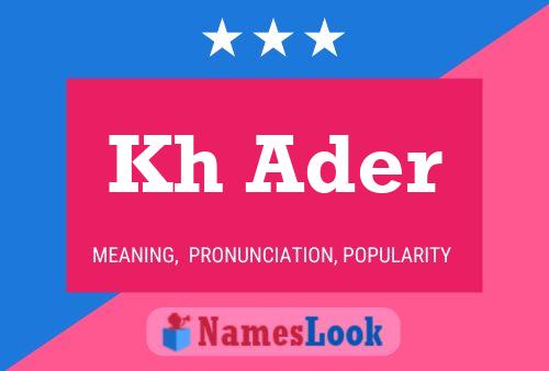 Kh Ader Name Poster