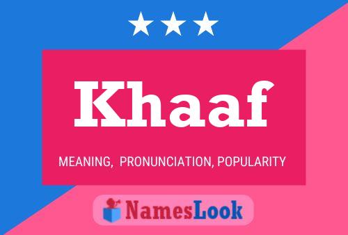 Khaaf Name Poster