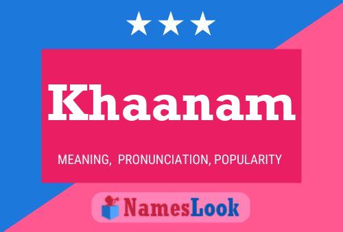 Khaanam Name Poster