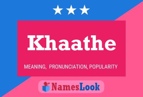 Khaathe Name Poster