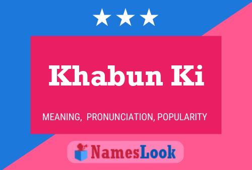 Khabun Ki Name Poster