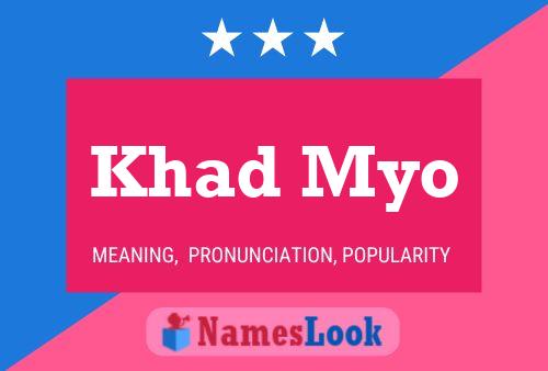 Khad Myo Name Poster