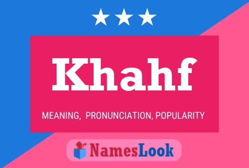 Khahf Name Poster