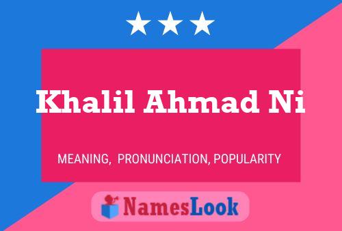 Khalil Ahmad Ni Name Poster