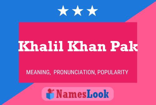 Khalil Khan Pak Name Poster