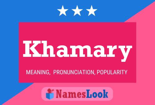 Khamary Name Poster