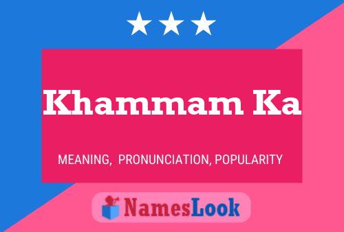 Khammam Ka Name Poster