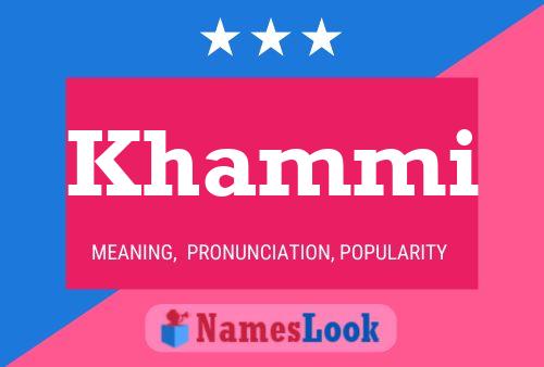 Khammi Name Poster