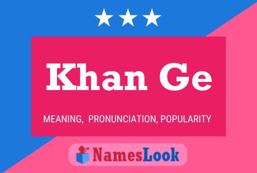 Khan Ge Name Poster