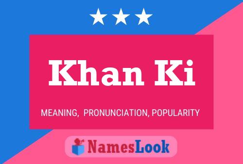 Khan Ki Name Poster