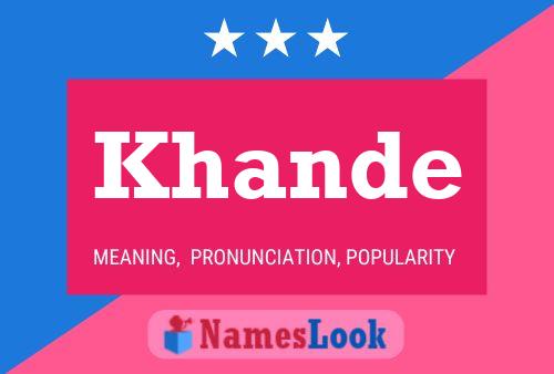 Khande Name Poster