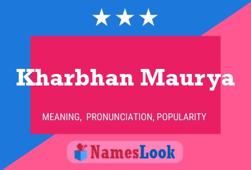 Kharbhan Maurya Name Poster