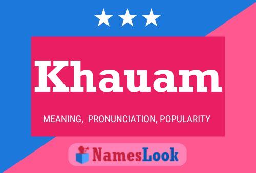 Khauam Name Poster