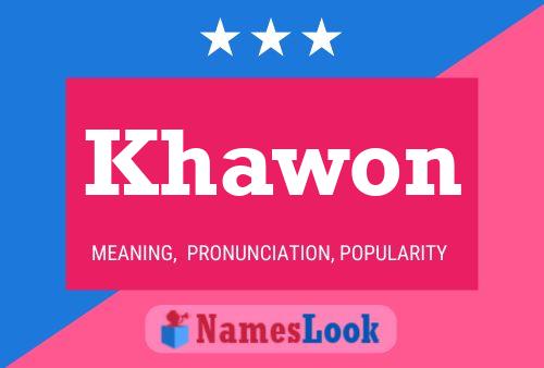 Khawon Name Poster