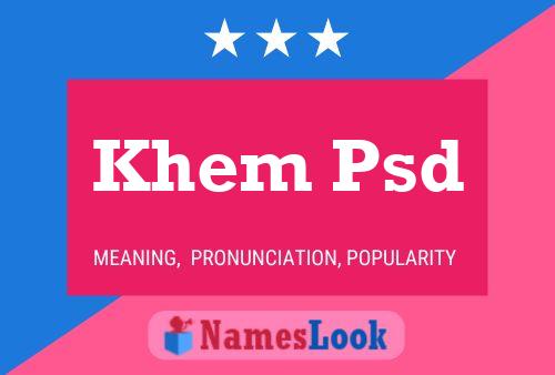 Khem Psd Name Poster