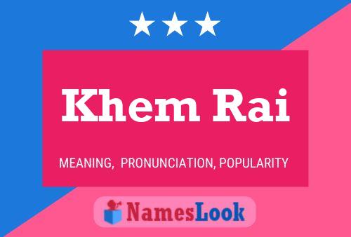 Khem Rai Name Poster