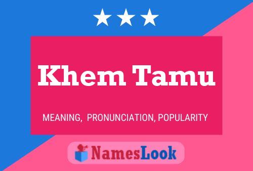 Khem Tamu Name Poster