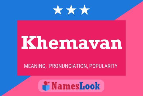 Khemavan Name Poster