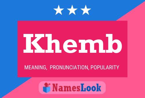 Khemb Name Poster