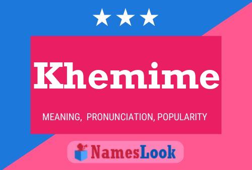 Khemime Name Poster