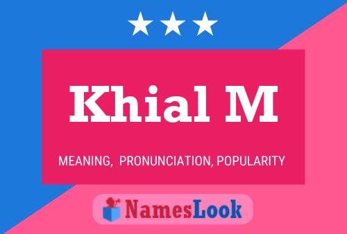 Khial M Name Poster