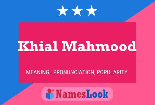 Khial Mahmood Name Poster