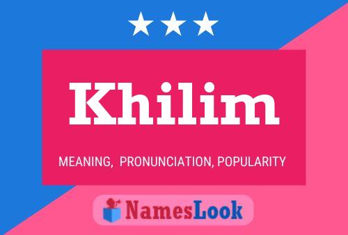 Khilim Name Poster