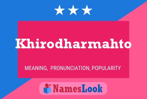 Khirodharmahto Name Poster