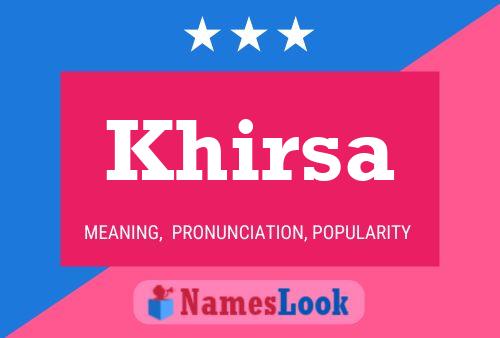 Khirsa Name Poster