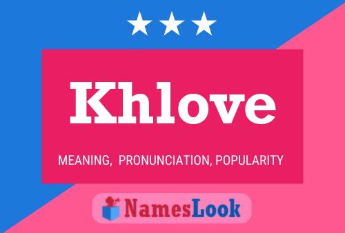 Khlove Name Poster