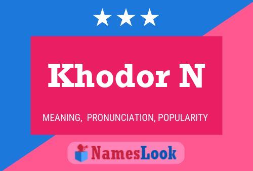 Khodor N Name Poster