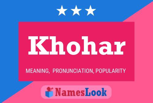 Khohar Name Poster