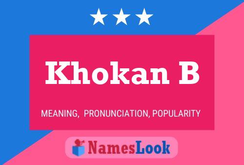 Khokan B Name Poster