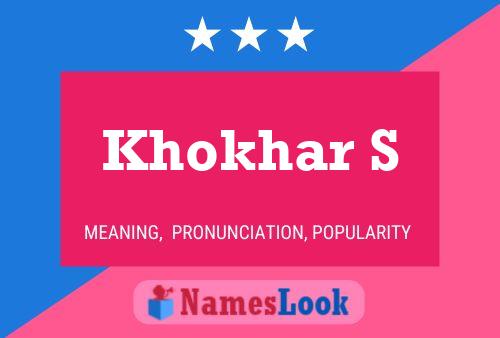 Khokhar S Name Poster