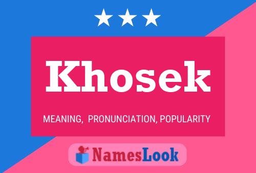 Khosek Name Poster