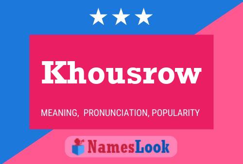 Khousrow Name Poster