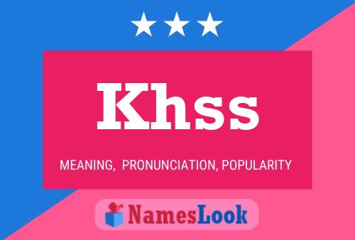 Khss Name Poster