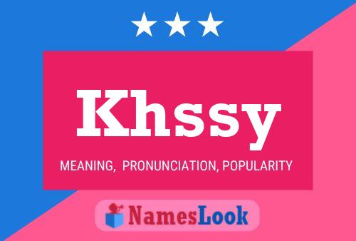 Khssy Name Poster