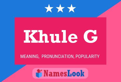 Khule G Name Poster