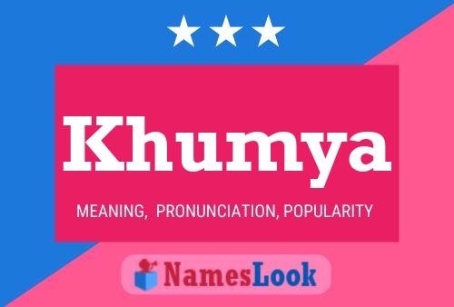 Khumya Name Poster