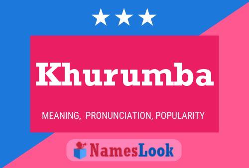 Khurumba Name Poster