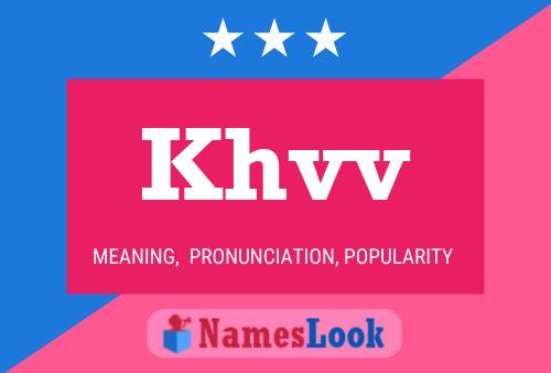 Khvv Name Poster