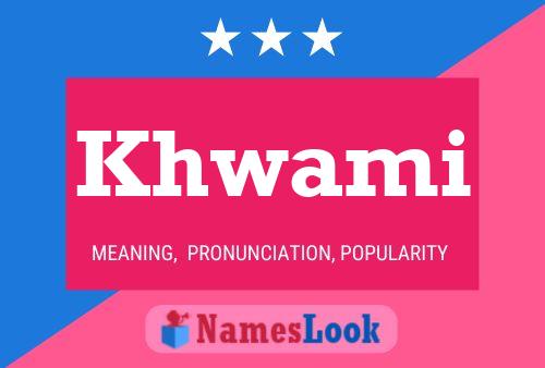 Khwami Name Poster