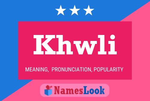 Khwli Name Poster