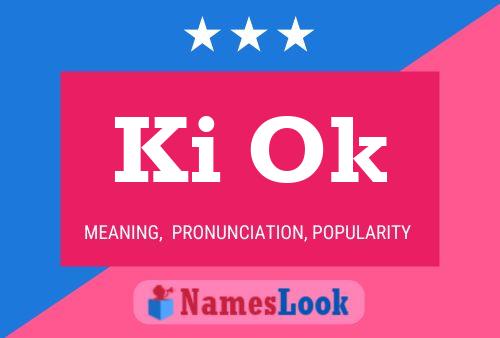 Ki Ok Name Poster