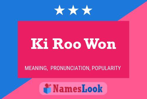 Ki Roo Won Name Poster