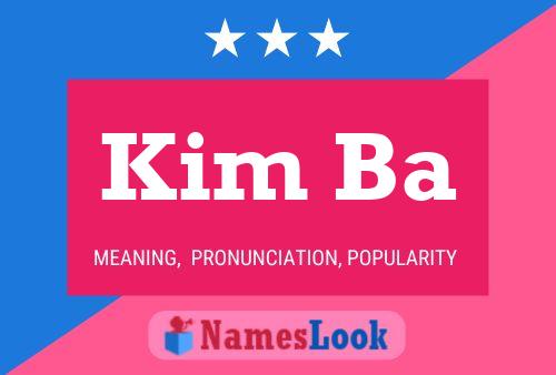 Kim Ba Name Poster