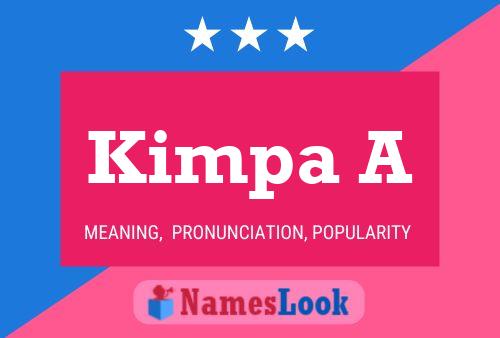 Kimpa A Name Poster