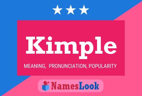 Kimple Name Poster